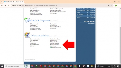 Thêm Parked Domain trên DirectAdmin
