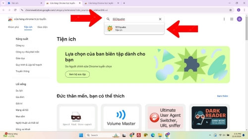 Tìm kiếm SEOquake