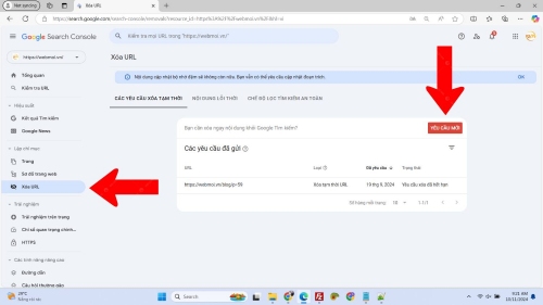 Xóa URL Xóa URL
