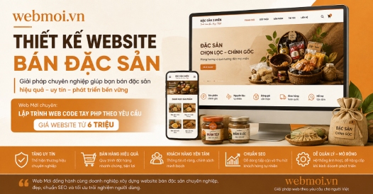 Thiết kế website Bán Đặc Sản