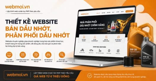 Thiết kế website Bán Dầu Nhớt, Phân phối Dầu Nhớt