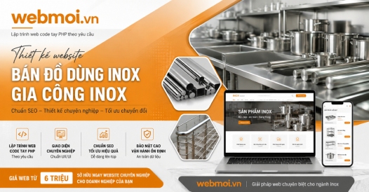 Thiết kế website Bán Đồ dùng Inox, Gia công Inox