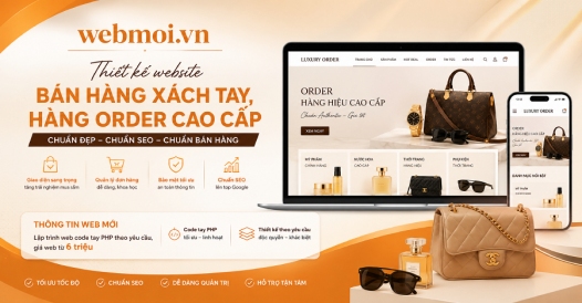 Thiết kế website Bán Hàng Xách Tay, Hàng Order cao cấp