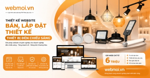 Thiết kế website Bán, Lắp đặt, Thiết kế Thiết bị Đèn Chiếu Sáng