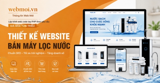 Thiết kế website Bán Máy lọc nước