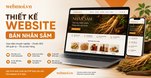 Thiết kế website Bán Nhân Sâm