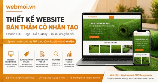 Thiết kế website Bán Thảm Cỏ Nhân Tạo