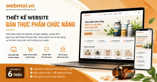 Thiết kế website Bán Thực phẩm chức năng