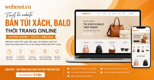 Thiết kế website Bán Túi Xách, Balo thời trang online