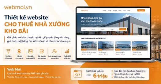 Thiết kế website Cho thuê nhà xưởng kho bãi