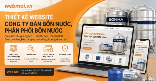 Thiết kế website Công ty Bán Bồn Nước, Phân phối Bồn Nước