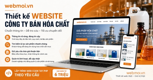 Thiết kế website Công ty Bán Hóa Chất