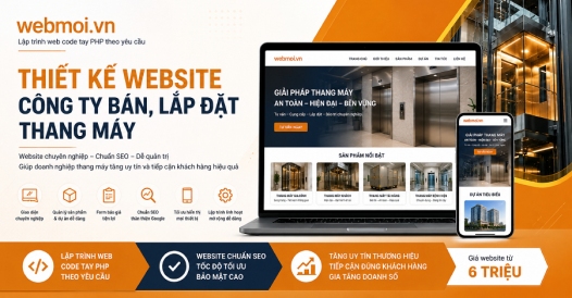 Thiết kế website Công ty Bán, Lắp đặt Thang Máy