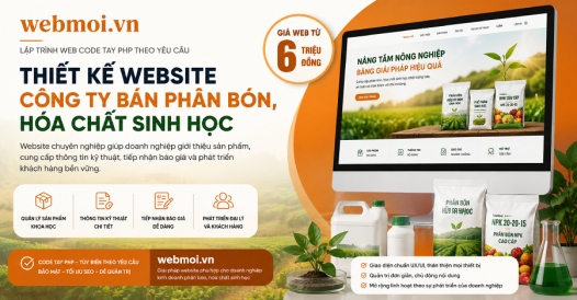 Thiết kế website Công ty Bán Phân Bón, Hóa chất sinh học