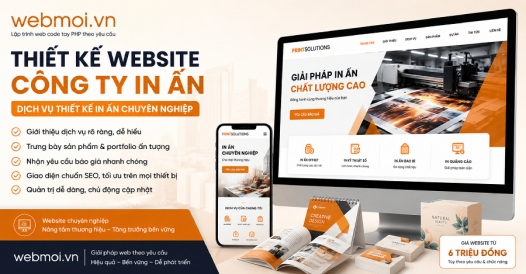 Thiết kế website Công ty In Ấn, Dịch vụ Thiết kế In Ấn