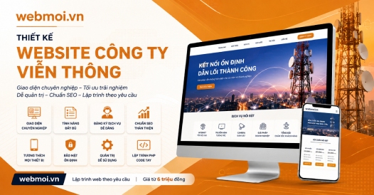Thiết kế website Công ty Viễn Thông, Dịch vụ Mạng Viễn Thông