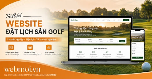 Thiết kế website Đặt lịch sân Golf