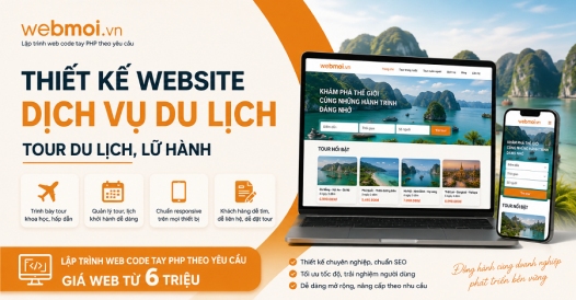 Thiết kế website Dịch vụ Du lịch, Tour Du lịch, Lữ hành