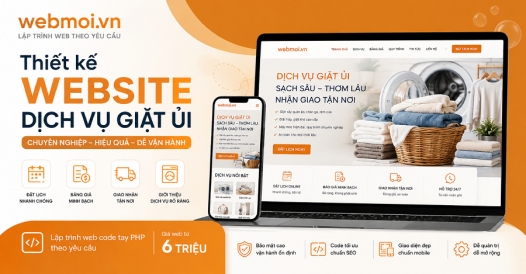 Thiết kế website Dịch vụ giặt ủi