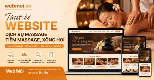Thiết kế website Dịch vụ Massage, Tiệm Massage, Xông Hơi