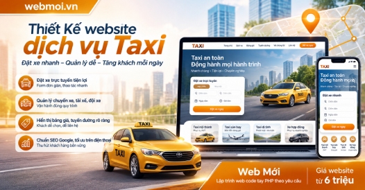 Thiết kế website Dịch vụ Taxi