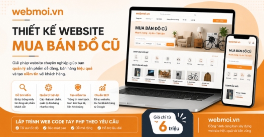 Thiết kế website Mua bán Đồ Cũ