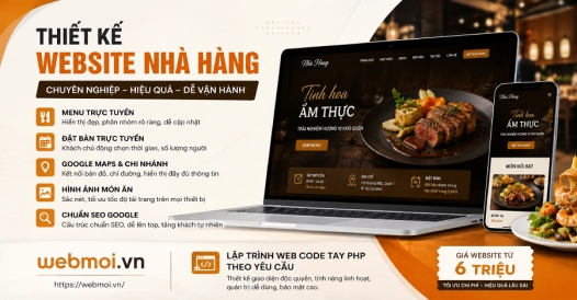 Thiết kế website Nhà hàng