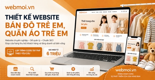 Thiết kế website Bán đồ trẻ em, quần áo trẻ em