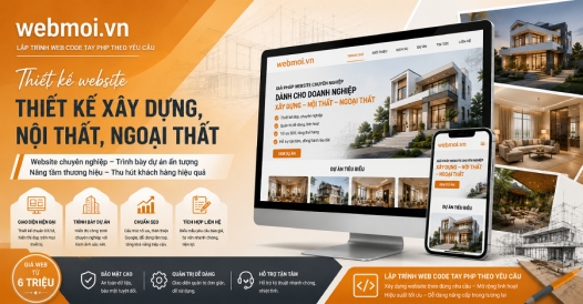 Thiết kế website Thiết kế xây dựng, Nội thất, Ngoại Thất