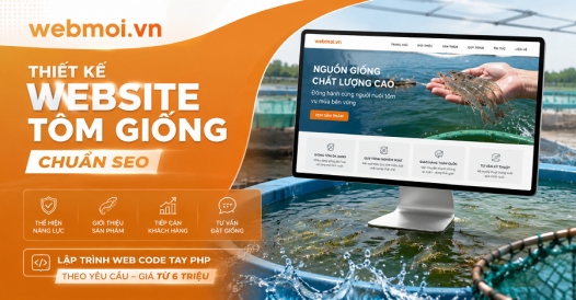 Thiết kế website Tôm giống