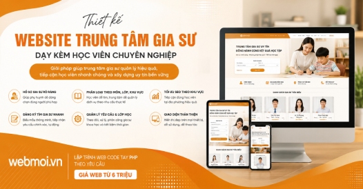 Thiết kế website Trung Tâm Gia sư, Dạy kèm học viên
