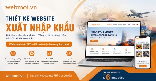Thiết kế website Xuất nhập khẩu