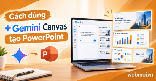 Cách dùng Gemini Canvas tạo PowerPoint
