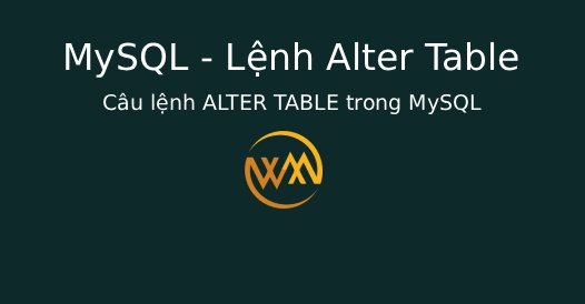 Câu lệnh ALTER TABLE trong MySQL