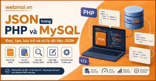 JSON trong PHP và MySQL: Đọc, tạo, lưu trữ và xử lý dữ liệu JSON