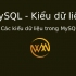 Các kiểu dữ liệu trong MySQL