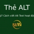 Thẻ ALT là gì? Cách viết Alt Text hoạt động hiệu quả
