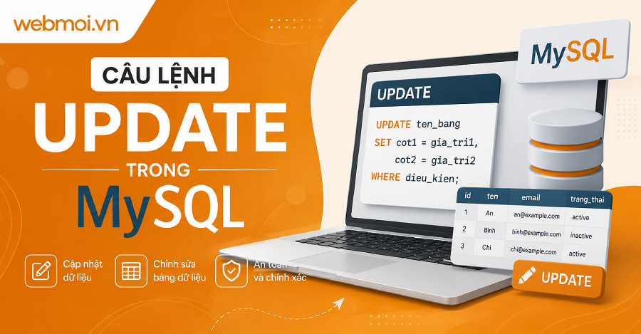 Câu lệnh UPDATE trong MySQL