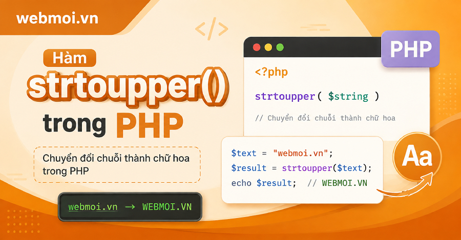 Hàm strtoupper() trong PHP