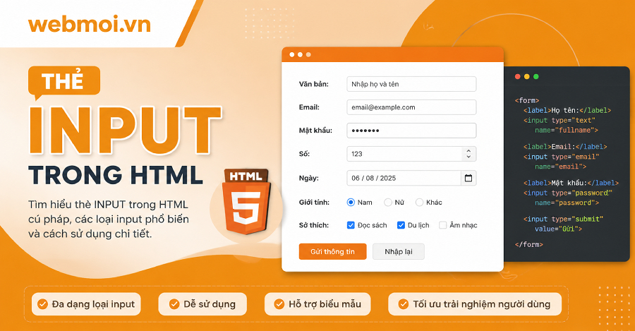 Thẻ INPUT trong HTML