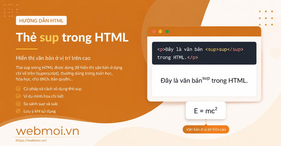 Thẻ sup trong HTML