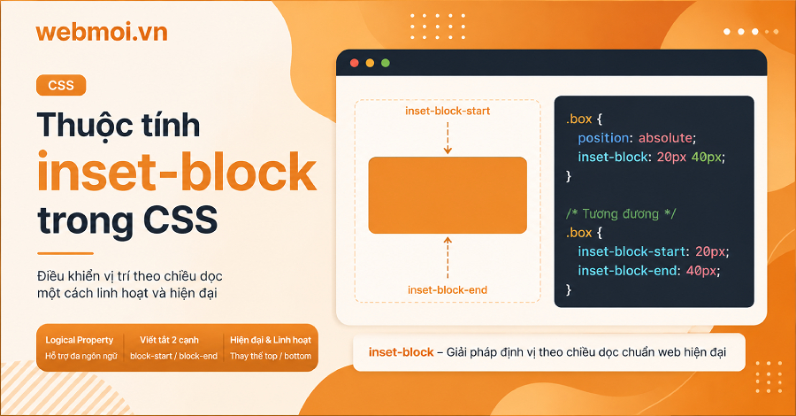 Thuộc tính inset-block trong CSS